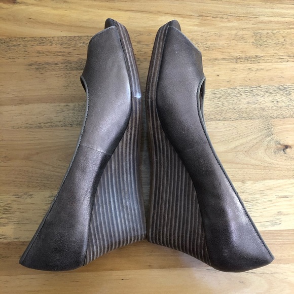 Fossil Open Toe Wedge Heel Bronze Size 11 (runs small fits Women’s size 10) - Picture 7 of 13